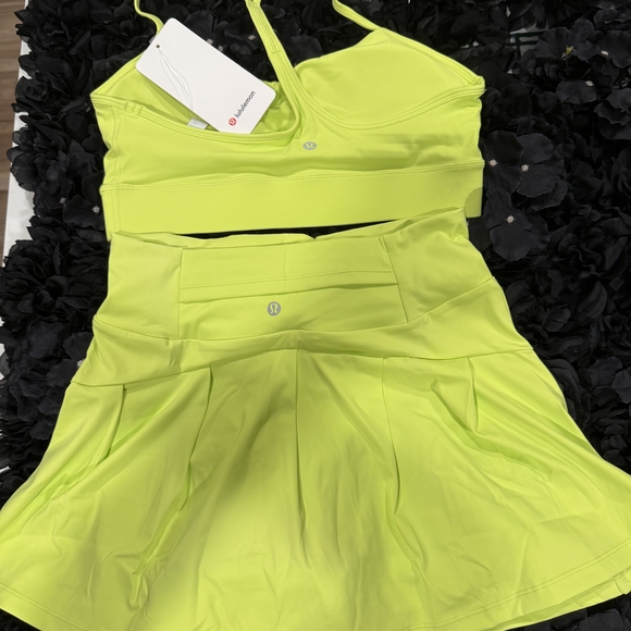 lululemon athletica Dresses & Skirts - lululemon athletica Neon Yellow Skirt Set